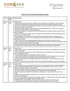 PaperVision Enterprise Release Notes