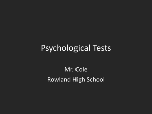 AP Psychological Testing