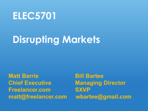 Disrupting Markets