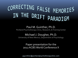 Correcting False memories in the drift paradigm
