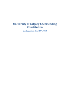 University of Calgary Cheerleading Constitution