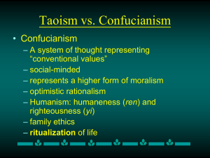 Taoism vs. Confucianism
