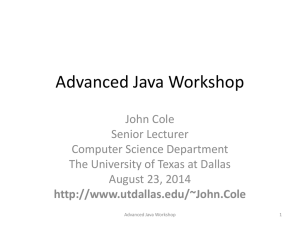 Java for New Graduate Students - utdallas.edu
