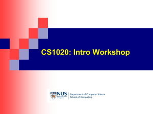 CS1010: Programming Methodology