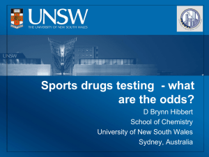 Sports drugs testing