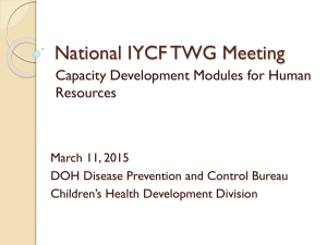 National IYCF TWG Meeting