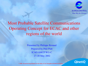 Most Probable Satellite Communications Operating Concept for