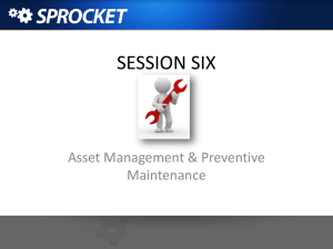 Sprocket Asset Management & Preventive Maintenance Training