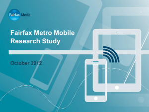 Fairfax Metro Mobile Research Study - October 2012