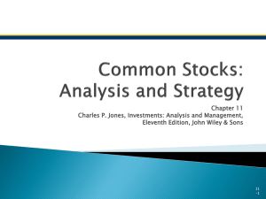 Common Stock: Analysis and Strategy