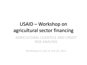 Agricultural Clientele and Credit Risk Analysis