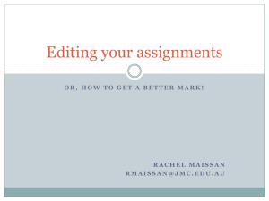 Editing your assignments