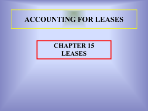Chapter 22: Accounting for Leases