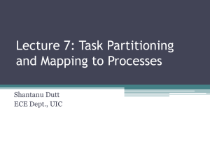 Task Partitioning and Mapping to Processes