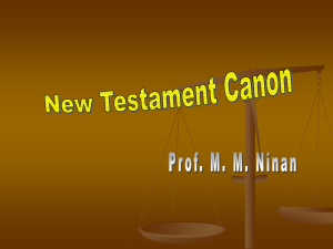 Canonization of the New Testament
