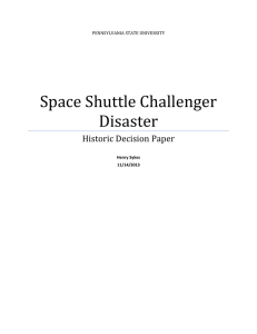 The Space Shuttle Challenger Disaster is an incident that still