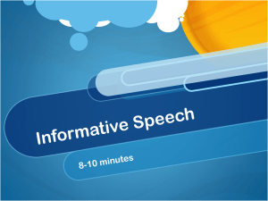Informative Speech Explanation