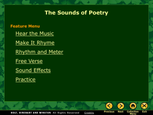 Poetry and Sound