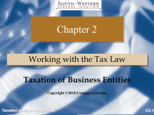 C2-1 Taxation of Business Entities