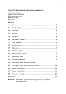 Du Plessis_THE INTERROGATIVE IN THE SA Bantu languages