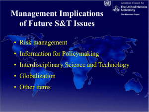Future Issues for S&T Management