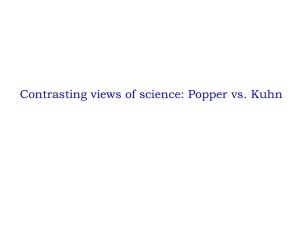 Popper vs. Kuhn - University of Toronto Scarborough