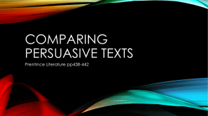 Comparing Persuasive Texts