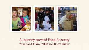 A Journey toward Food Security 1-11-16