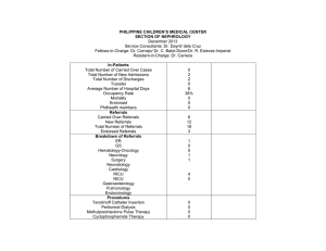 PHILIPPINE CHILDREN'S MEDICAL CENTER SECTION OF