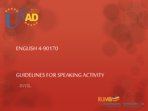 ENGLISH 0 SPEAKING ACTIVITY GROUPS 661 TO 699