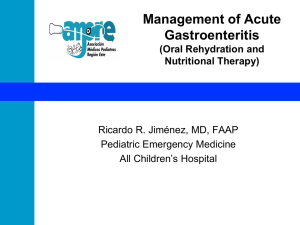 Management of Acute Gastroenteritis (Oral Rehydration and