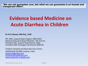 Evidence based Medicine on Acute Diarrhea in Children
