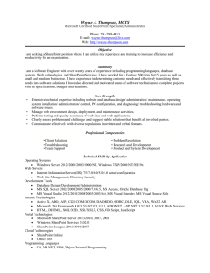 Resume - WATDev (Wayne Anthony Thompson Development)