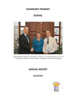 Annual Report 2011-2012 - Dunmurry Primary School
