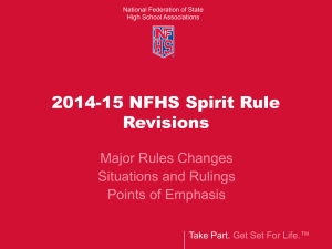 5 2014-15 NFHS Spirit Rules Power Point