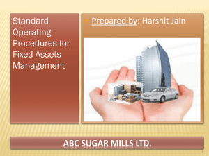 SOP for Fixed Assets Management