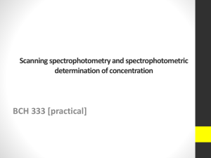 Scanning spectrophotometry and spectrophotometric determination