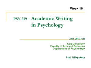 PSY219_week10_academic writing in psychology