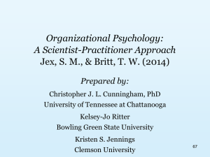Organizational Psychology: A Scientist