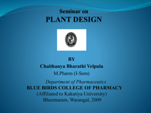 Seminar on PLANT DESIGN
