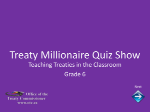 Treaty Millionaire Quiz Show
