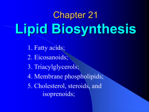 Chapter 20 Lipid Biosynthesis