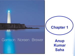 Garrison Noreen Brewer 11th Edition Chapter 1