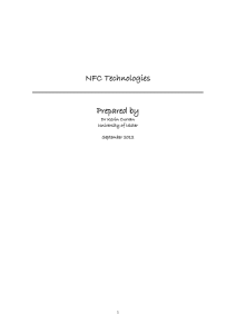 1. Near Field Communications (NFC)
