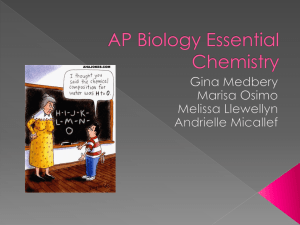 AP Biology Essential Chemistry