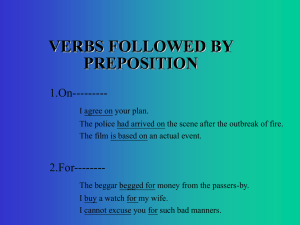 VERBS FOLLOWED BY PREPOSITION