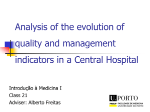 Analysis of quality and management indicators in a Central Hospital