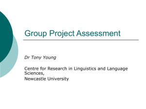 Group Project Assessment - LLAS Centre for Languages, Linguistics