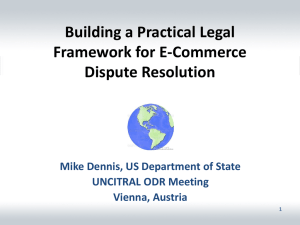 1 Building a Practical Legal Framework for E