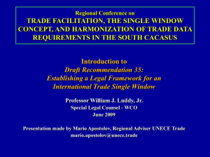 Establishing a Legal Framework for an International Trade Single